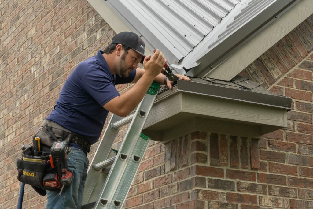 installing metal roof trim